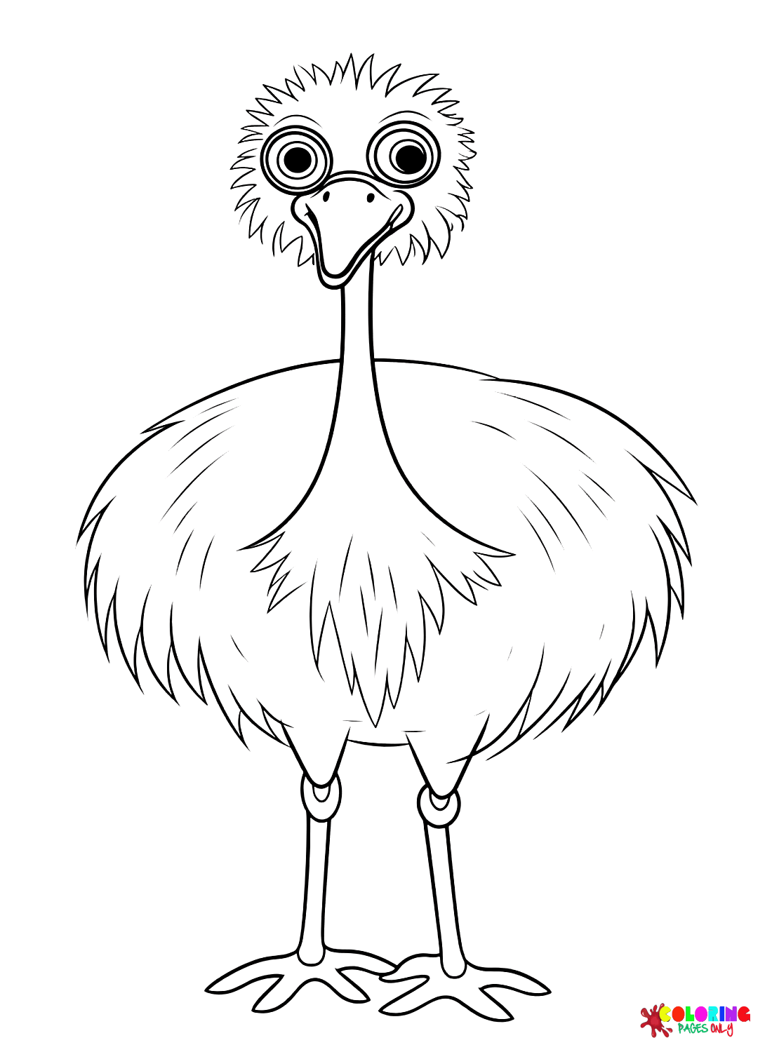 Emu coloring pages