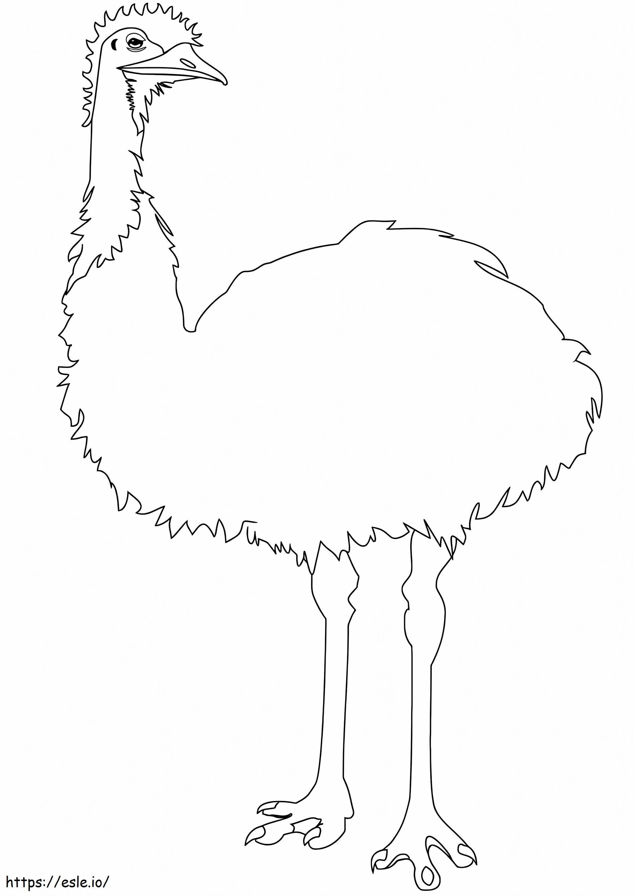 Emu printable coloring page