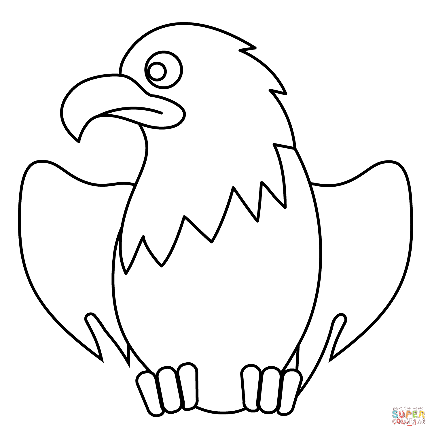 Eagle emoji coloring page free printable coloring pages