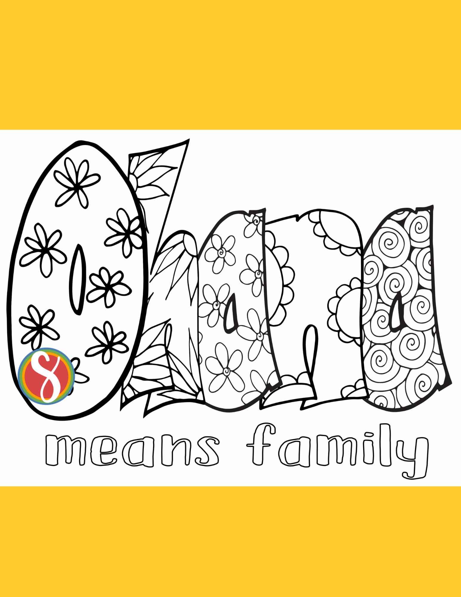 Ohana means family coloring pages â stevie doodles