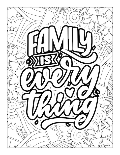 Premium vector handdrawn lettering vector illustration inspirational quotesquotes coloring pages adultkids