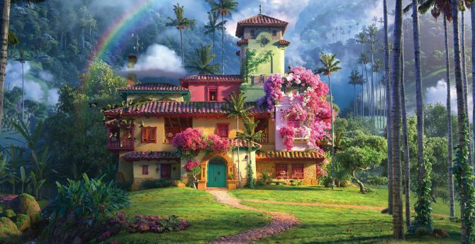 Wallpaper adorable house animation movie encanto desktop wallpaper hd image picture background bea