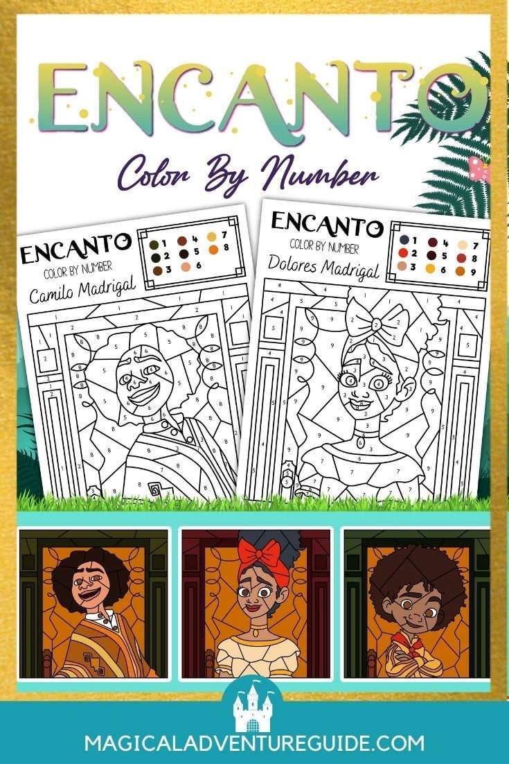 Printable encanto color by number pages mickey mouse coloring pages coloring pages free printable coloring