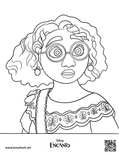 Encanto free printable coloring page mirabel