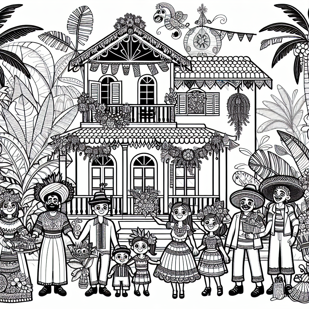 Encanto coloring pages â custom paint by numbers