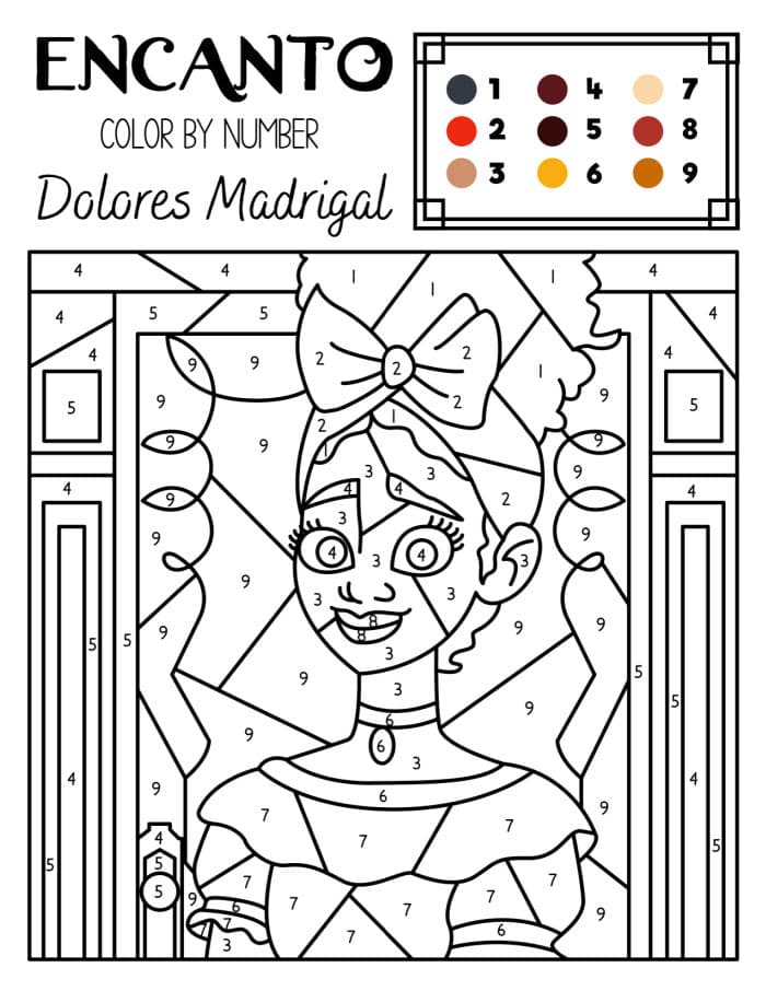 Encanto printables coloring pages