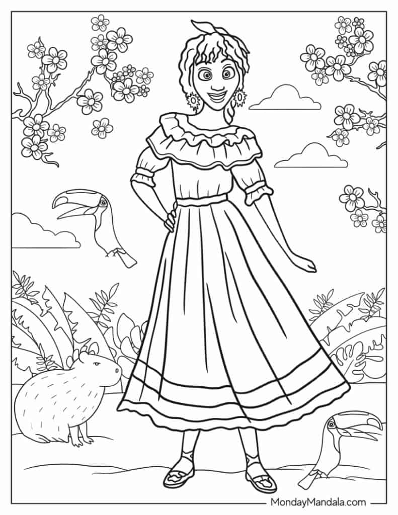 Encanto coloring pages free pdf printables