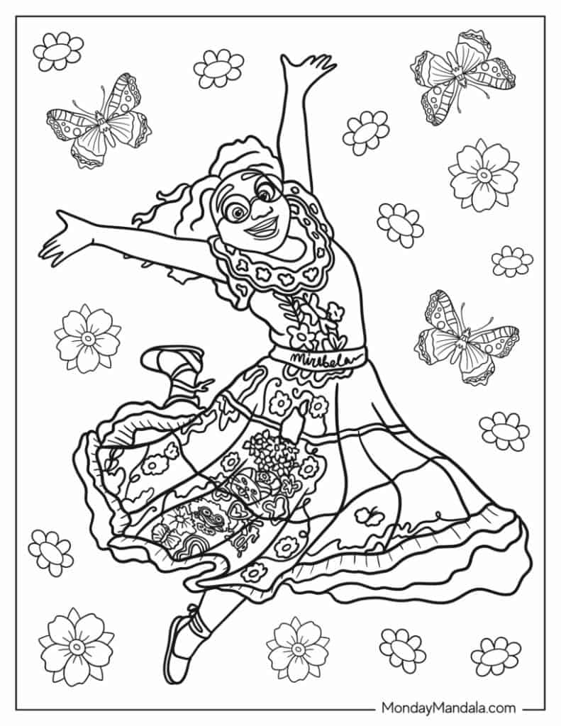 Encanto coloring pages free pdf printables