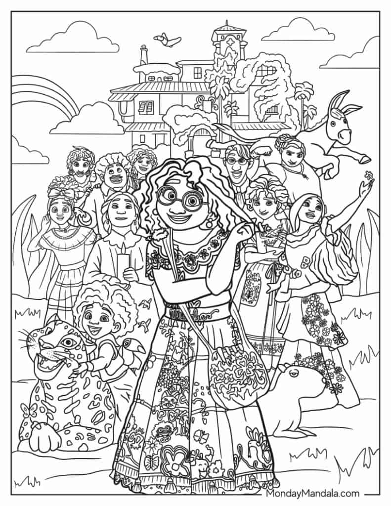 Encanto coloring pages free pdf printables