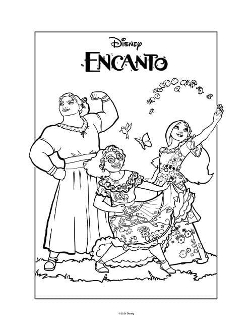 Free encanto printable coloring sheets and kids activities