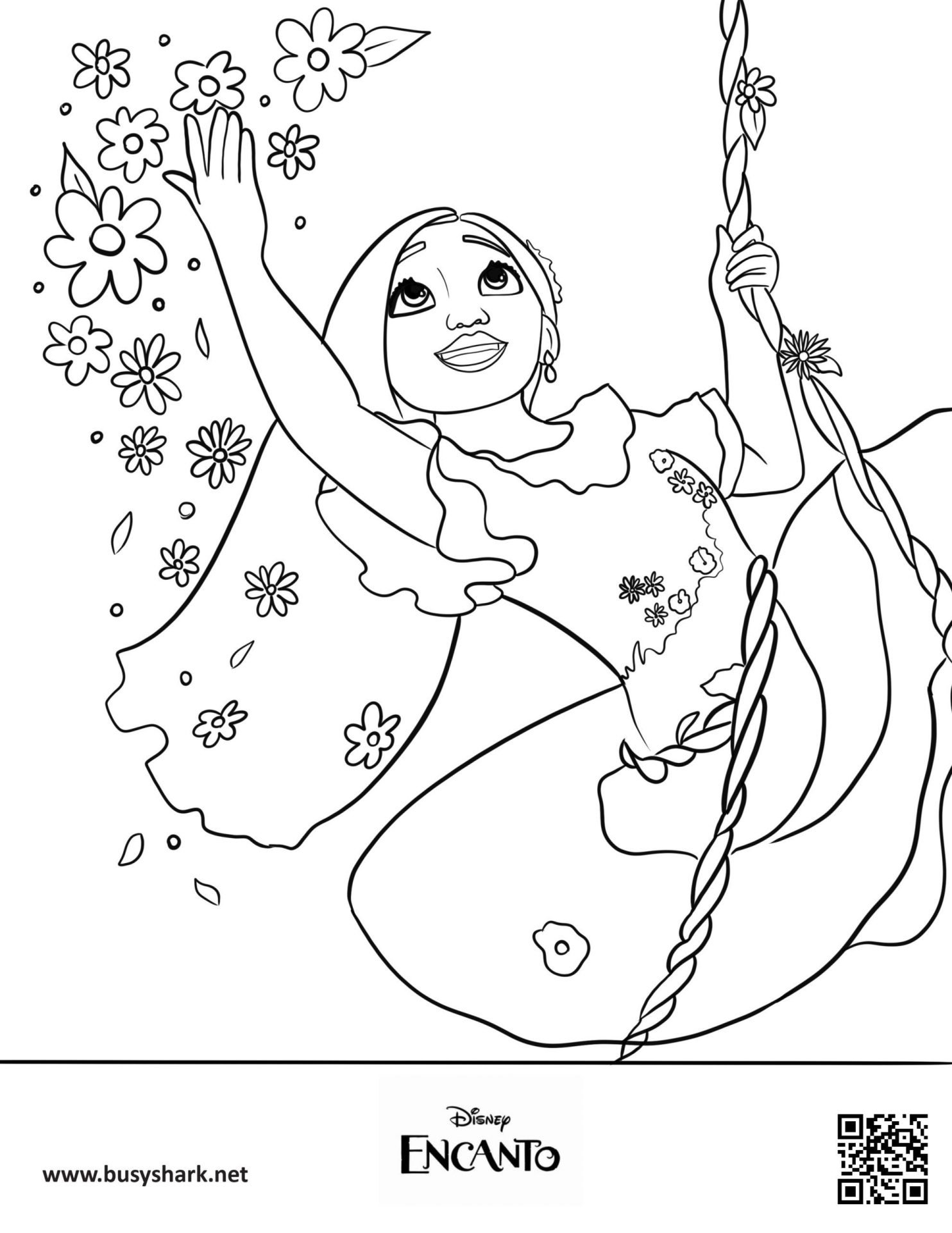 Isabela madrigal encanto coloring page