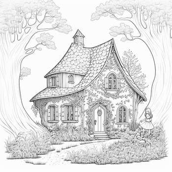 Fantasy fairy homes coloring book a whimsical adventure of enchanted realms