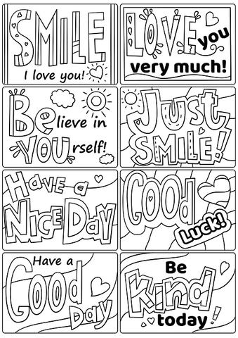 Encouraging lunch box notes for kids free printable papercraft templates