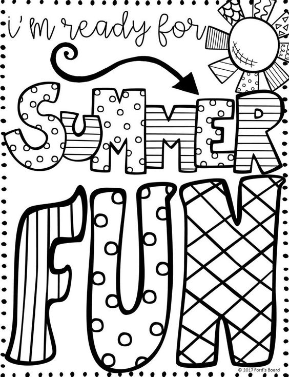 Five fresh fixes for end of year fatigue â fords board summer coloring sheets school coloring pages summer coloring pages