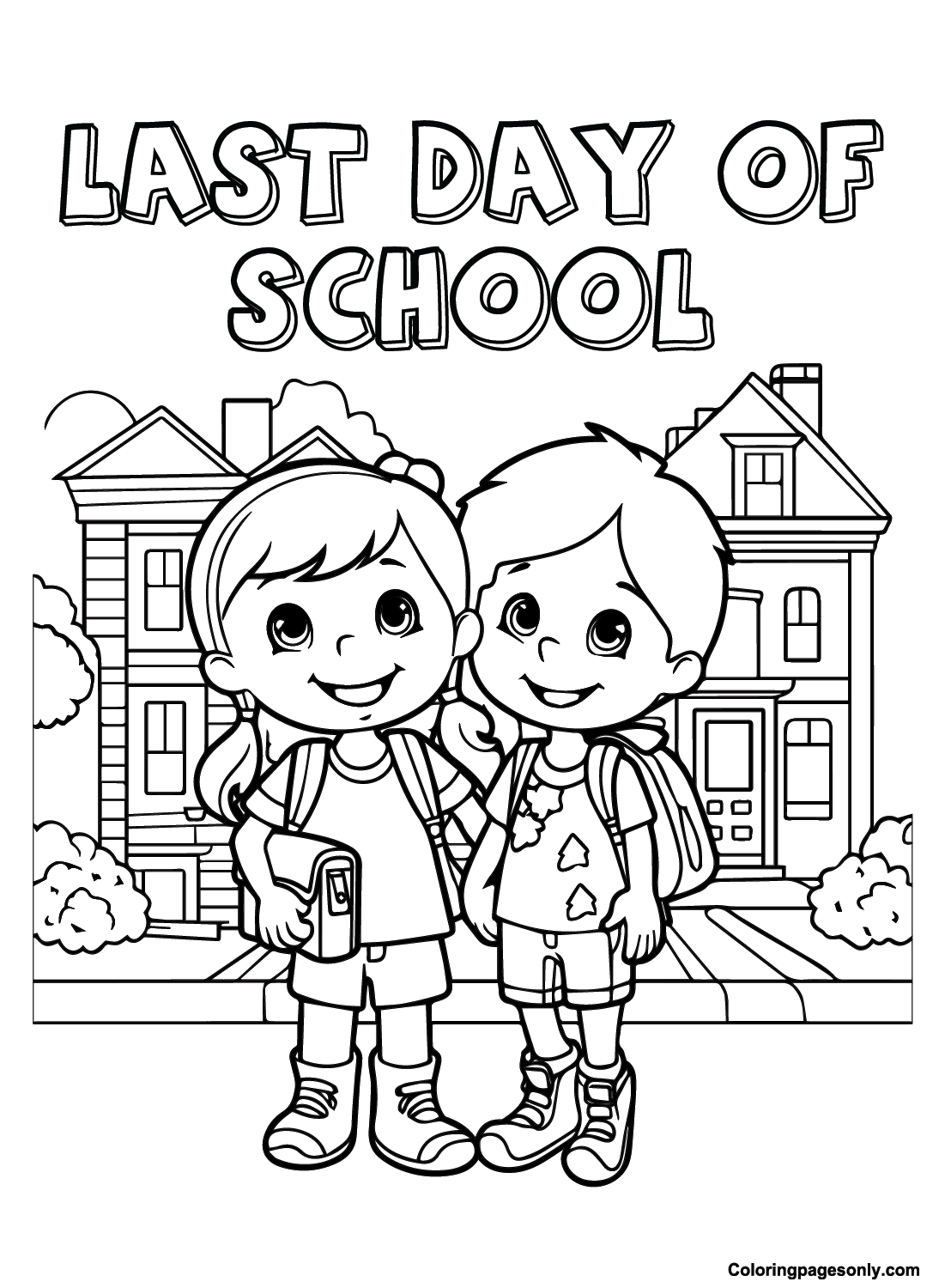 Last day of school coloring pages
