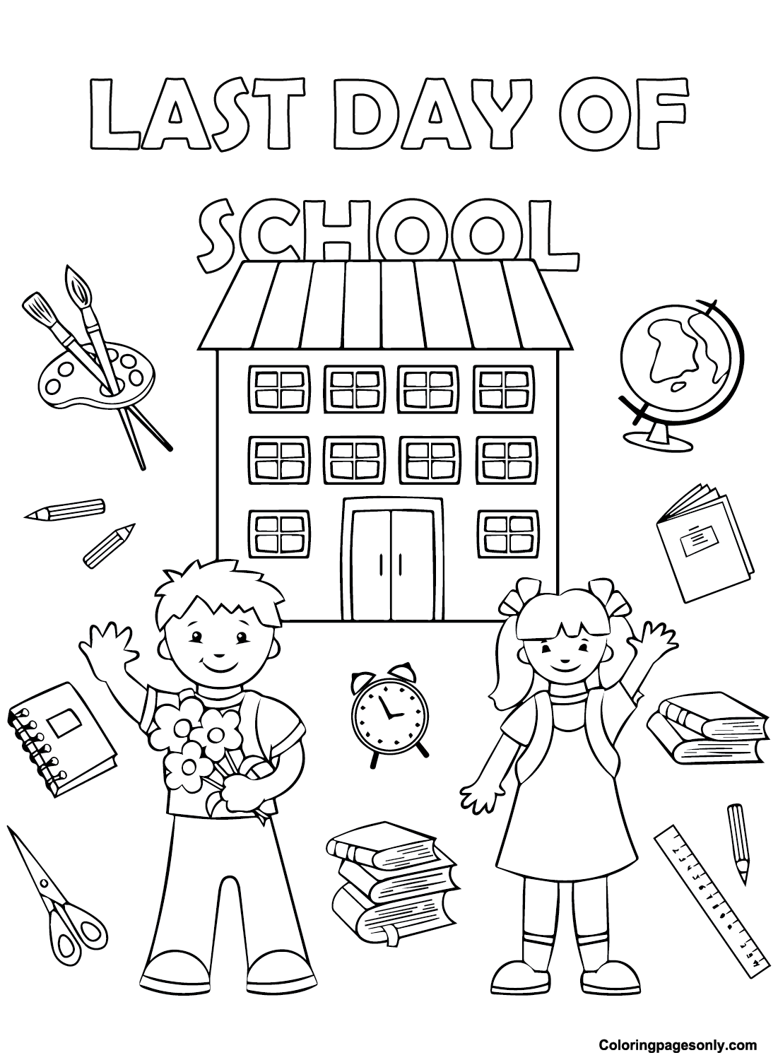 Last day of school coloring pages