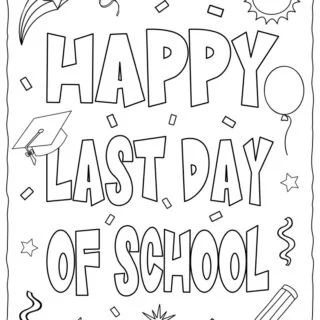 End of school year coloring pages for kids