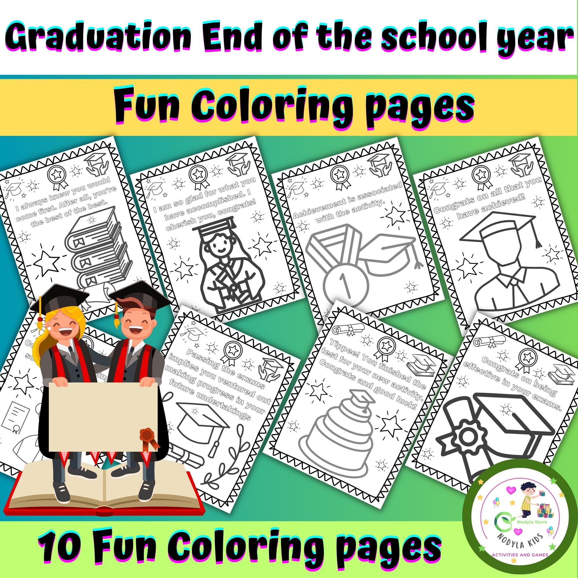 Graduation end of the school year coloring pages end of year activities made by teachers