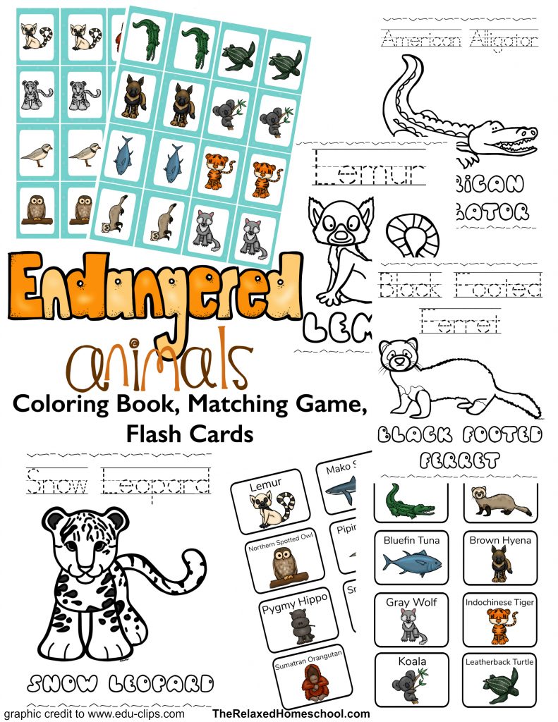 Free endangered animals printable