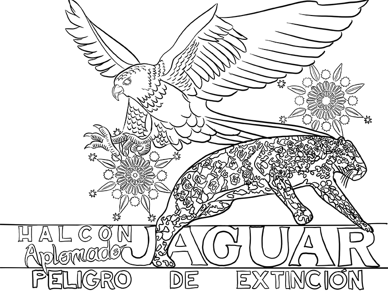 Coloring pages endangered species mural project