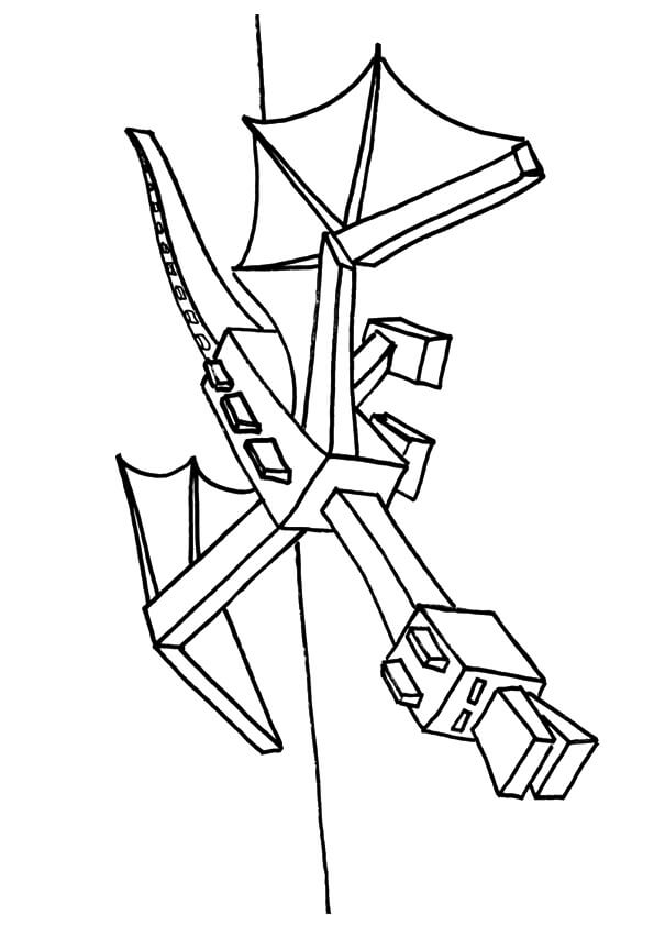 Ender dragon coloring page