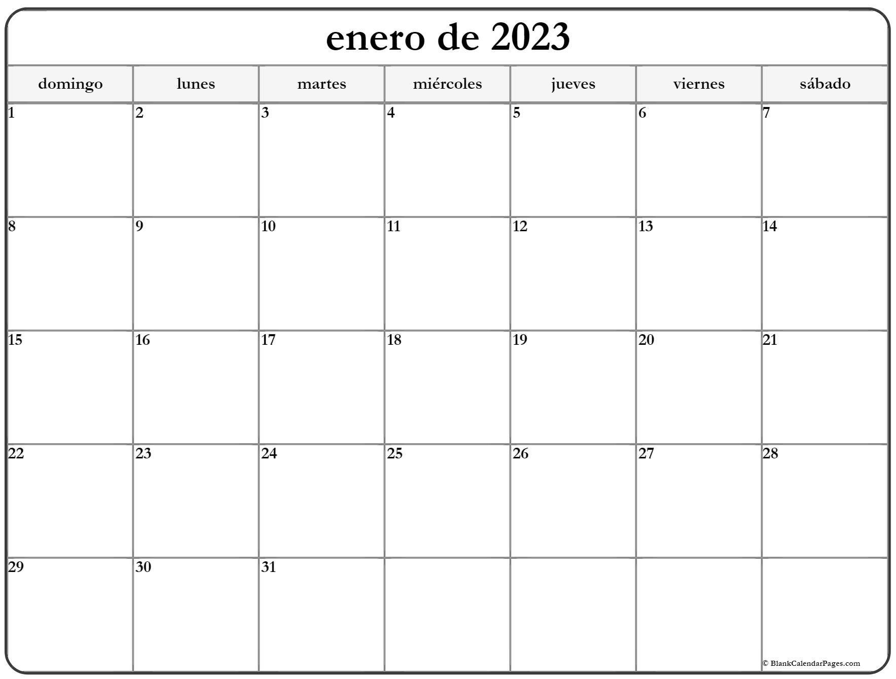 Enero de calendario gratis calendario enero