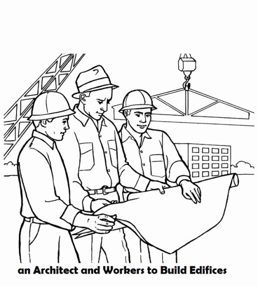Architect monitor the building coloring page coloring pages for kids coloring pages printable coloring pages