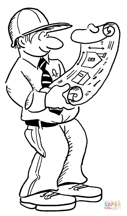 Engineer at work coloring page free printable coloring pages