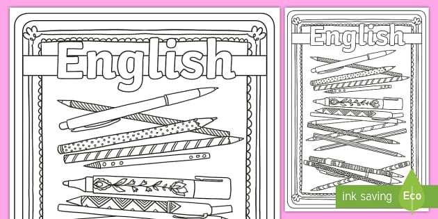 English mindfulness colouring book cover teacher made