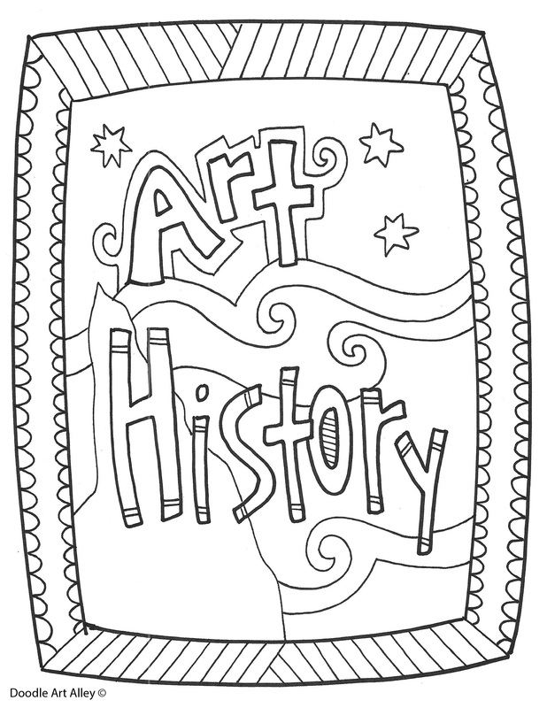 Subject cover pages coloring pages