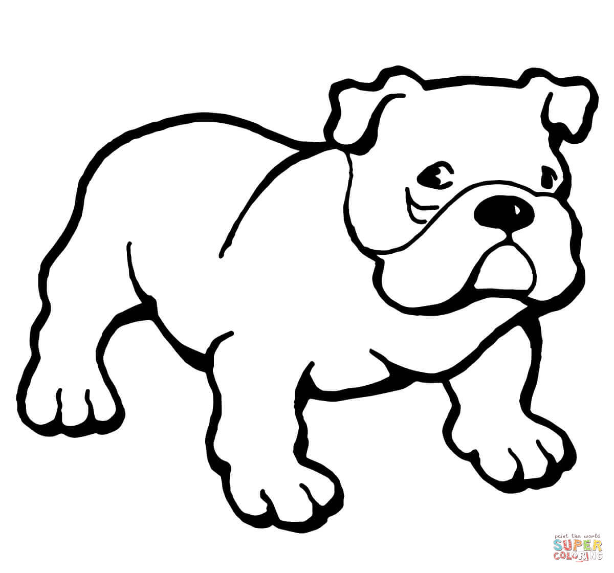 Bulldog coloring page free printable coloring pages