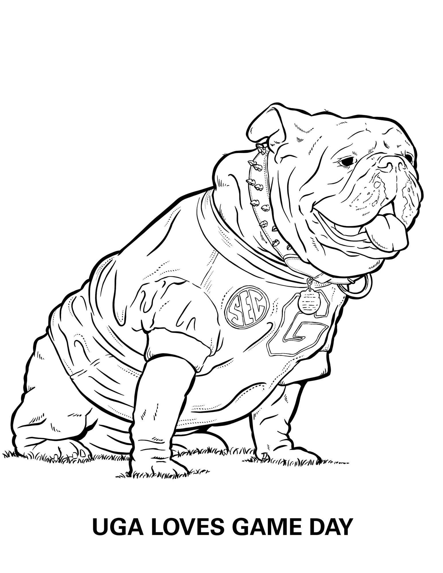 Georgia bulldogs coloring pages