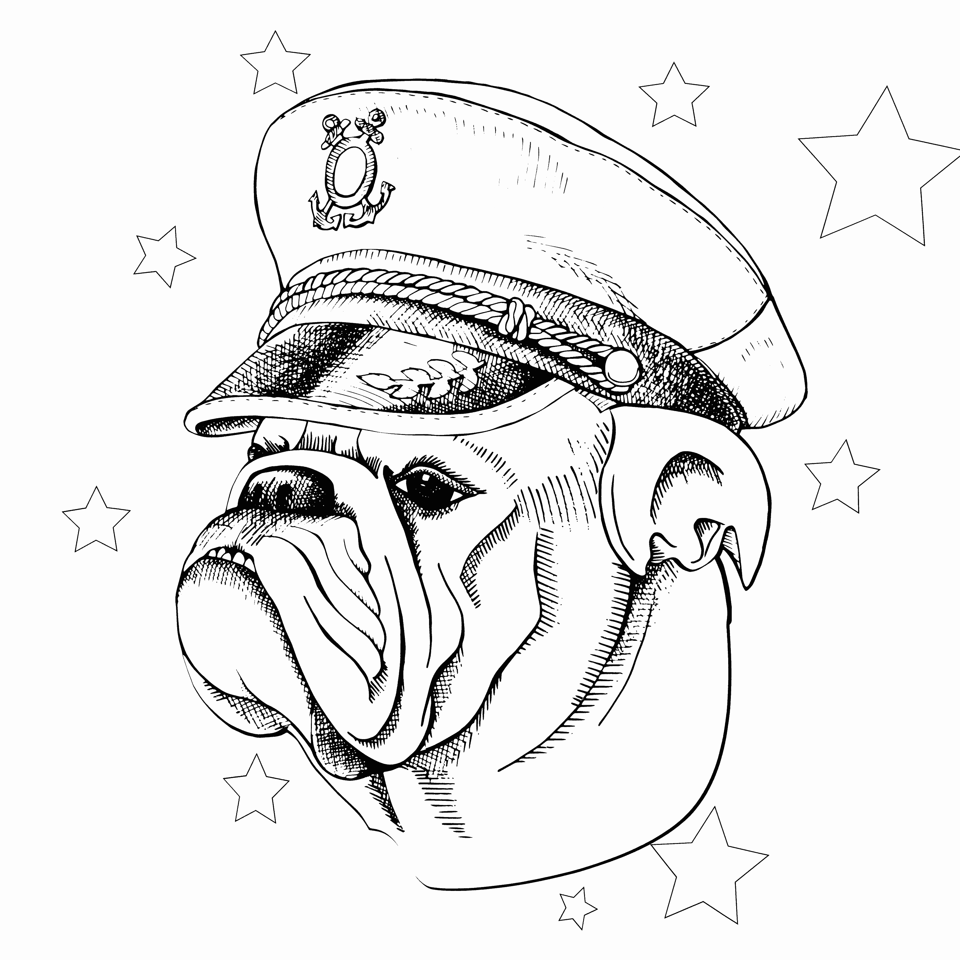 Bulldog coloring pages