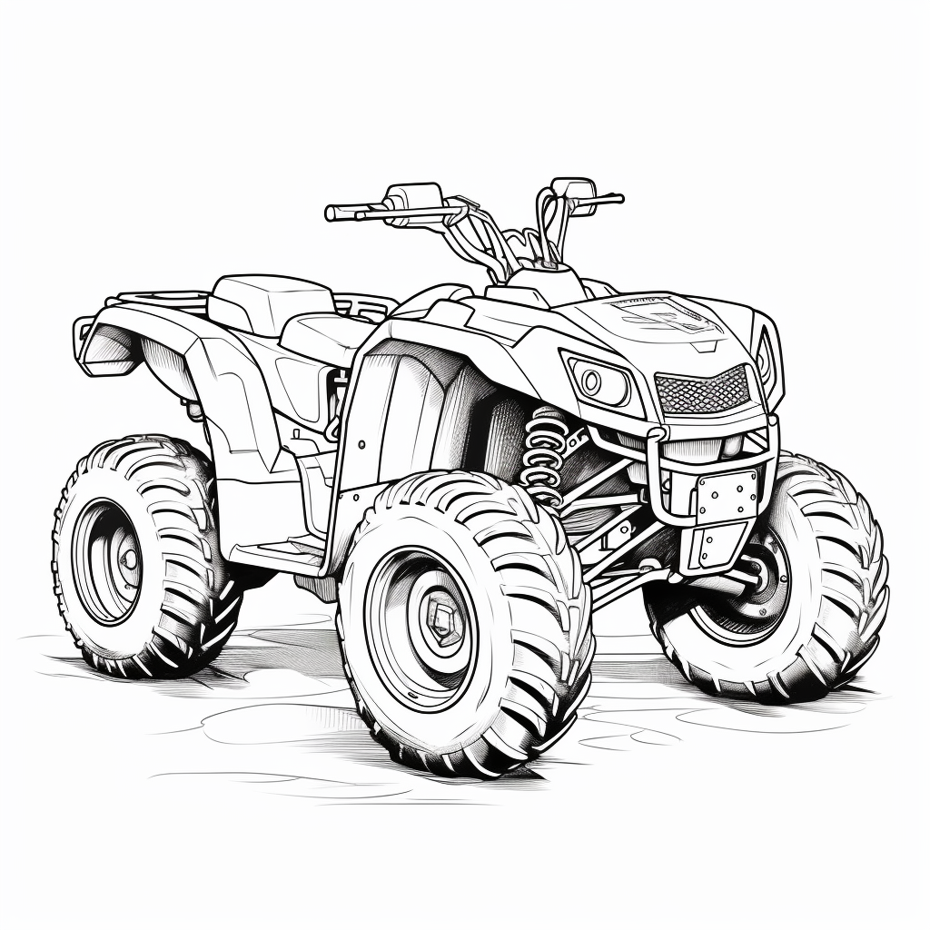 Four wheeler coloring pages