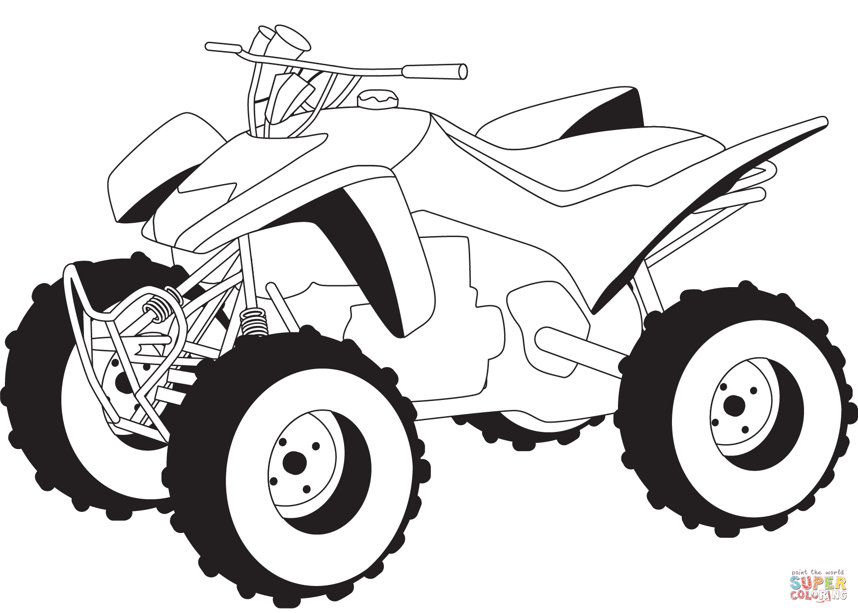 Honda atv coloring page free printable coloring pages