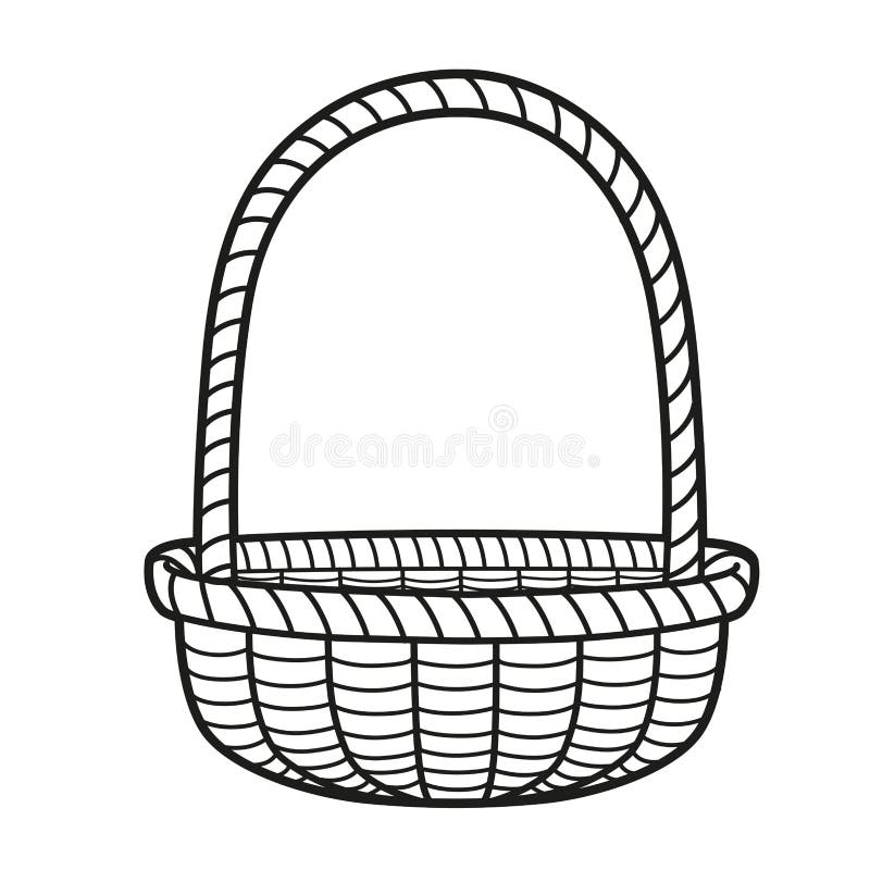 Empty basket coloring stock illustrations â empty basket coloring stock illustrations vectors clipart