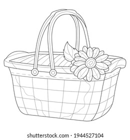 Picnic basket outline images stock photos d objects vectors