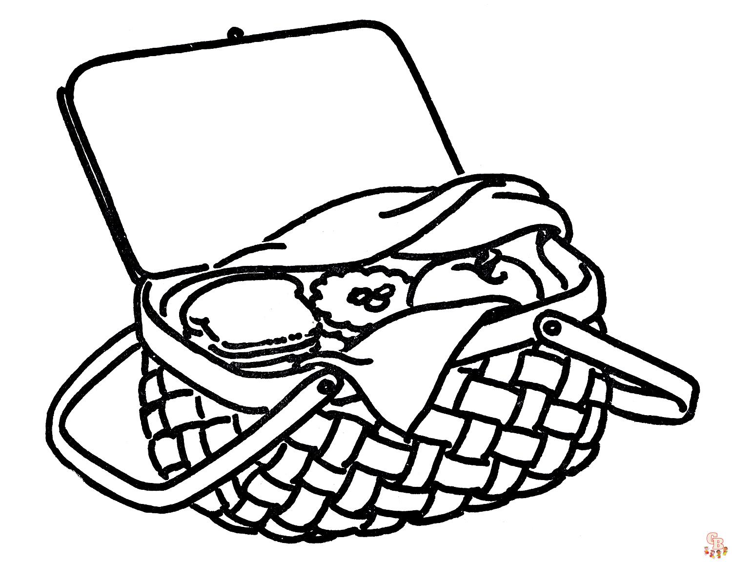 Enjoy the summer with free printable picnic coloring pages