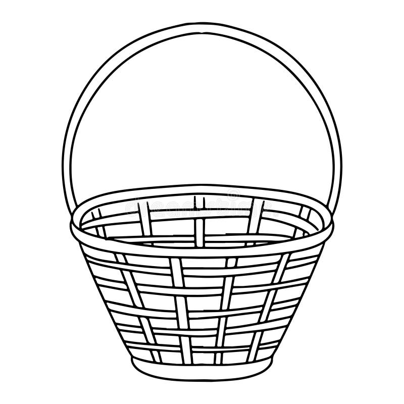 Empty basket coloring stock illustrations â empty basket coloring stock illustrations vectors clipart