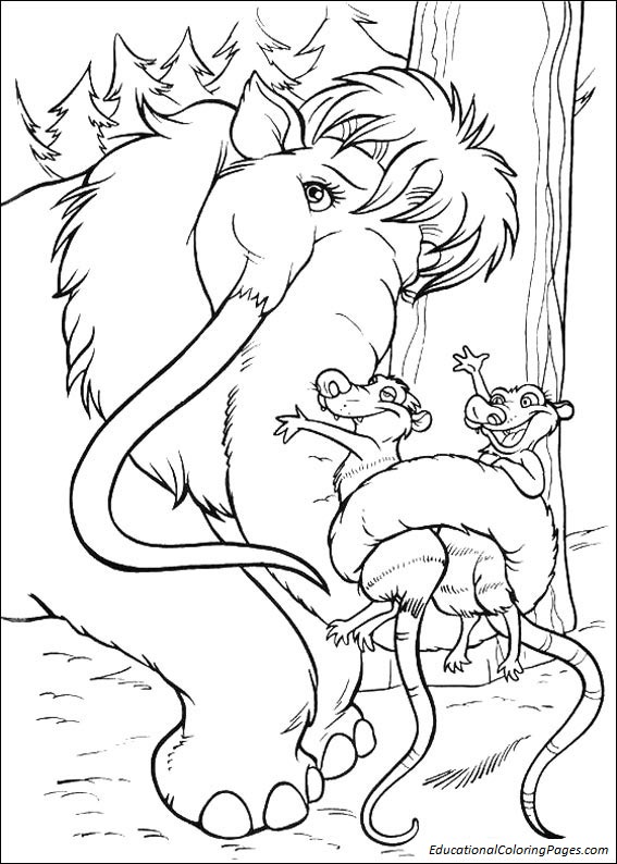 Ice age coloring pages