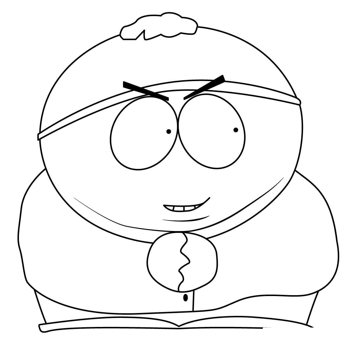 Eric cartman in south park coloring page