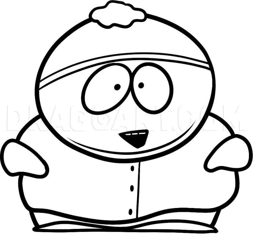 Funny eric cartman coloring page