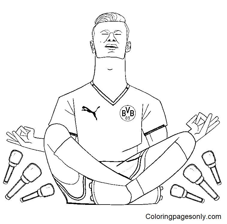 Erling haaland coloring pages printable for free download