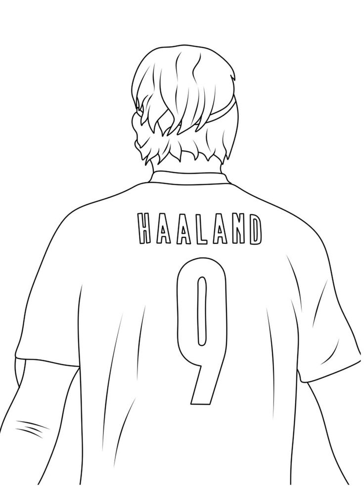 Erling haaland coloring pages soccer drawing coloring pages football coloring pages