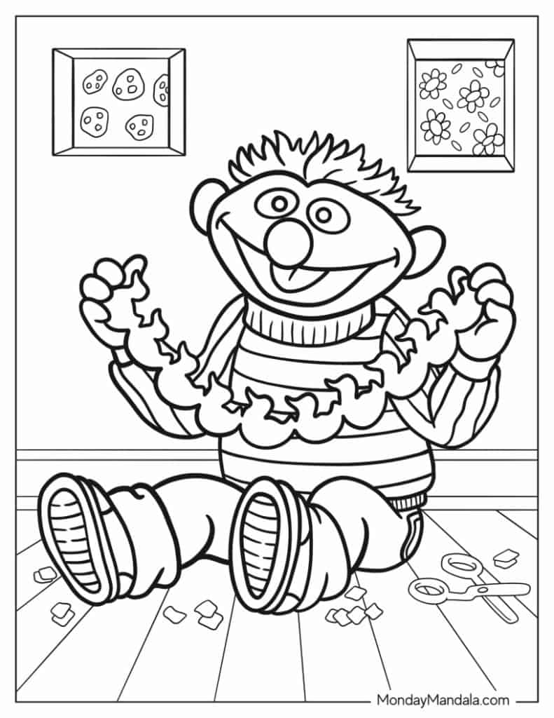 Sesame street coloring pages free pdf printables