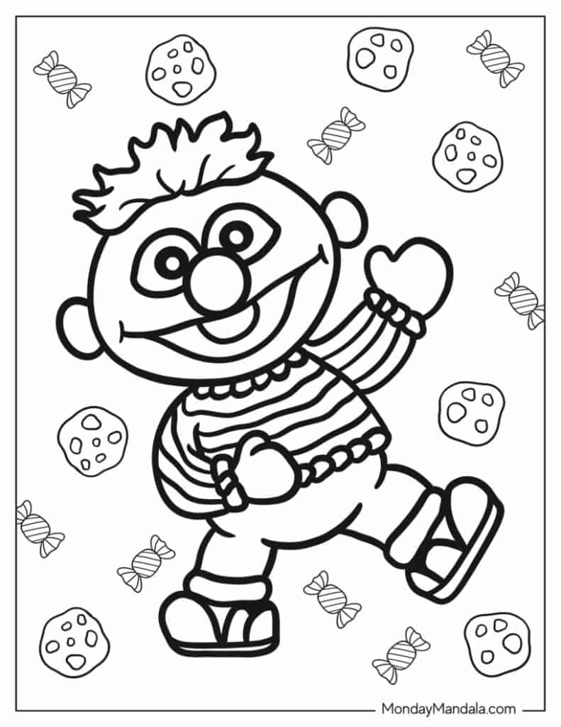 Sesame street coloring pages free pdf printables