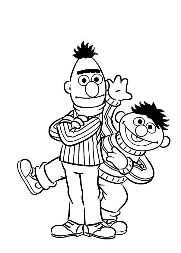 Bert and ernie coloring pages