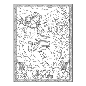 Greek gods coloring book greek mythology adult colouring book for stress relief relaxation with gods of anicient greece to color fantasy gift for women men teens seniors