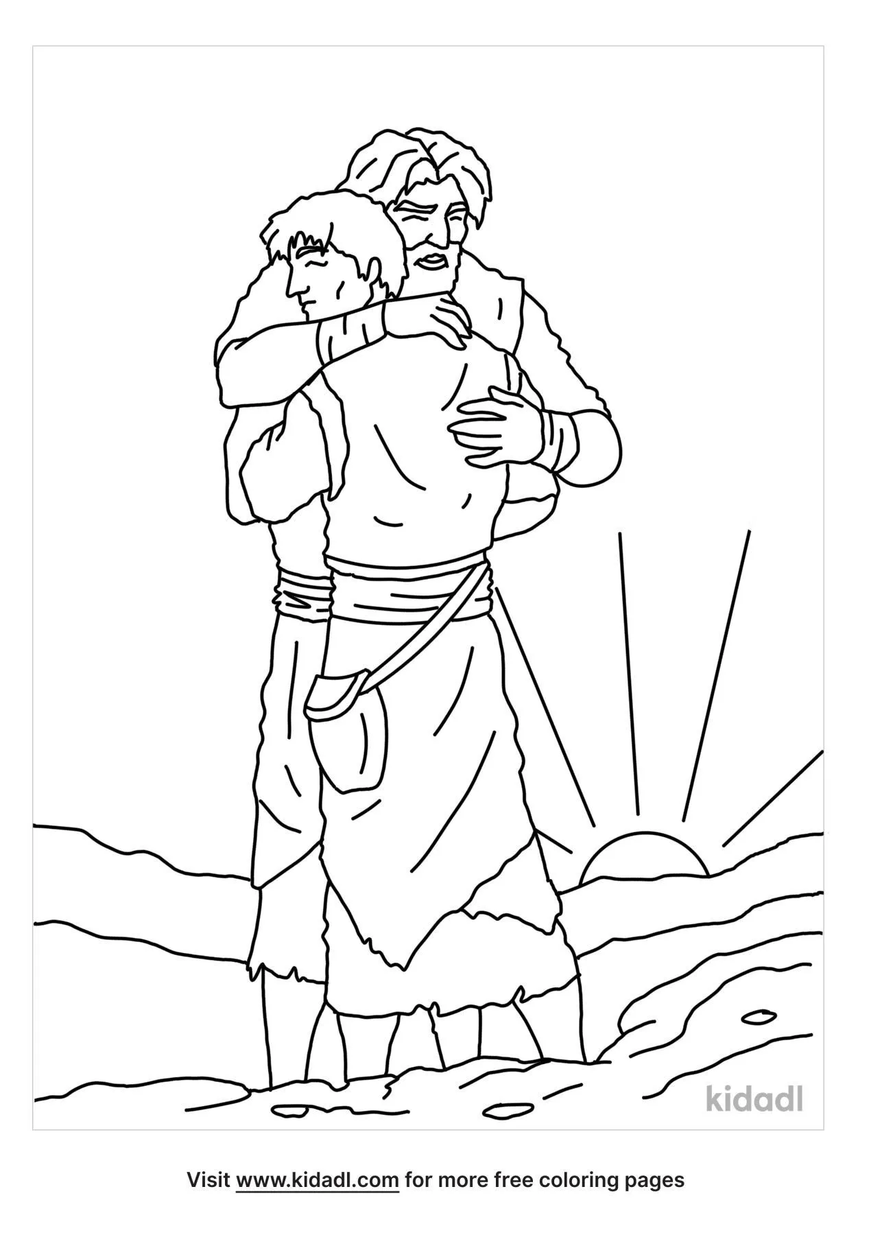 Free esau forgives jacob coloring page coloring page printables