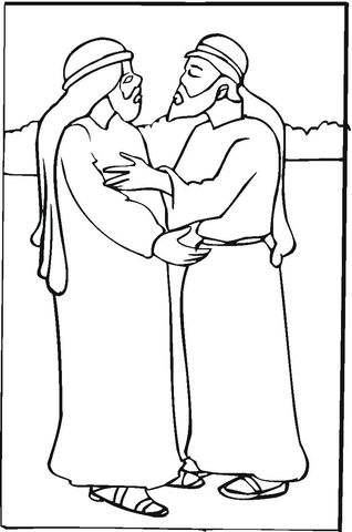 Jacob and esau coloring page free printable coloring pages